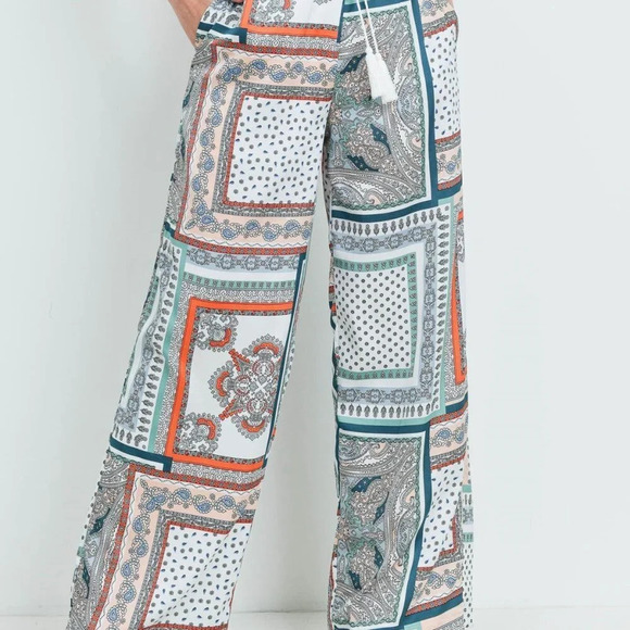 Womens Mutli-Color Aztec Pattern Pants - Picture 1 of 5